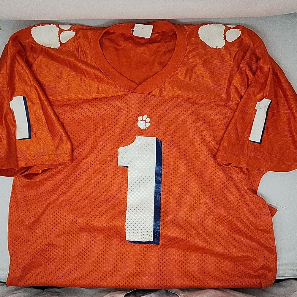 Vintage 1990s Clemson Tigers Jersey Autographed By Jimmy McLees #5